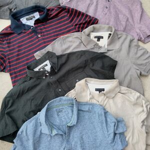 Bundle of 8 Banana Republic Men's Polo Shirt Assortment Large